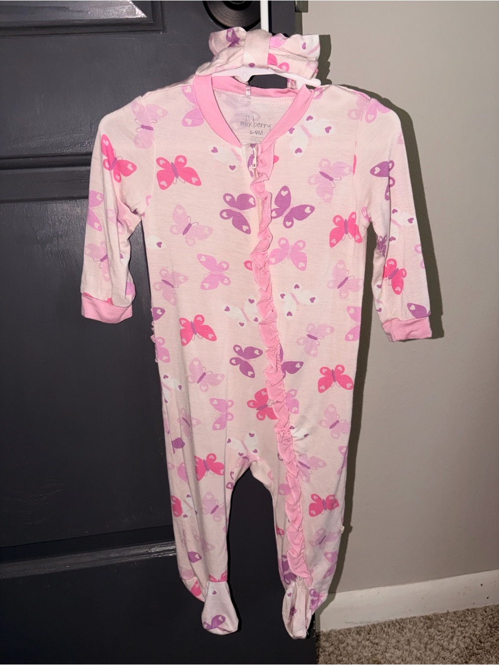 Milkberry footed pjs 6-9M